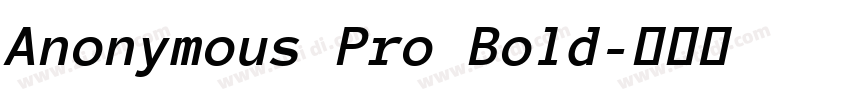 Anonymous Pro Bold字体转换